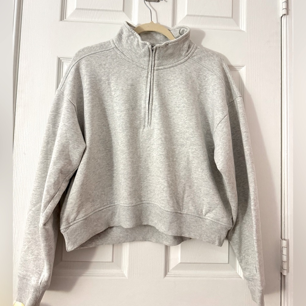 Pink VS Gray Women's Half-Zip Sweatshirt